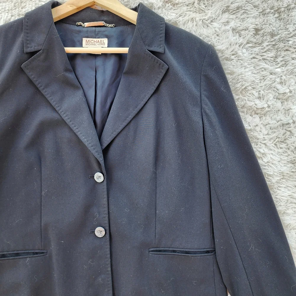 Michael‎ Kors Womens Black Double Button Blazer